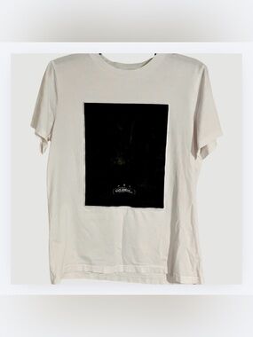 Peacebird T-shirt Black Mesh with Rabbit Image, 100% Cotton, Size Large, EUC